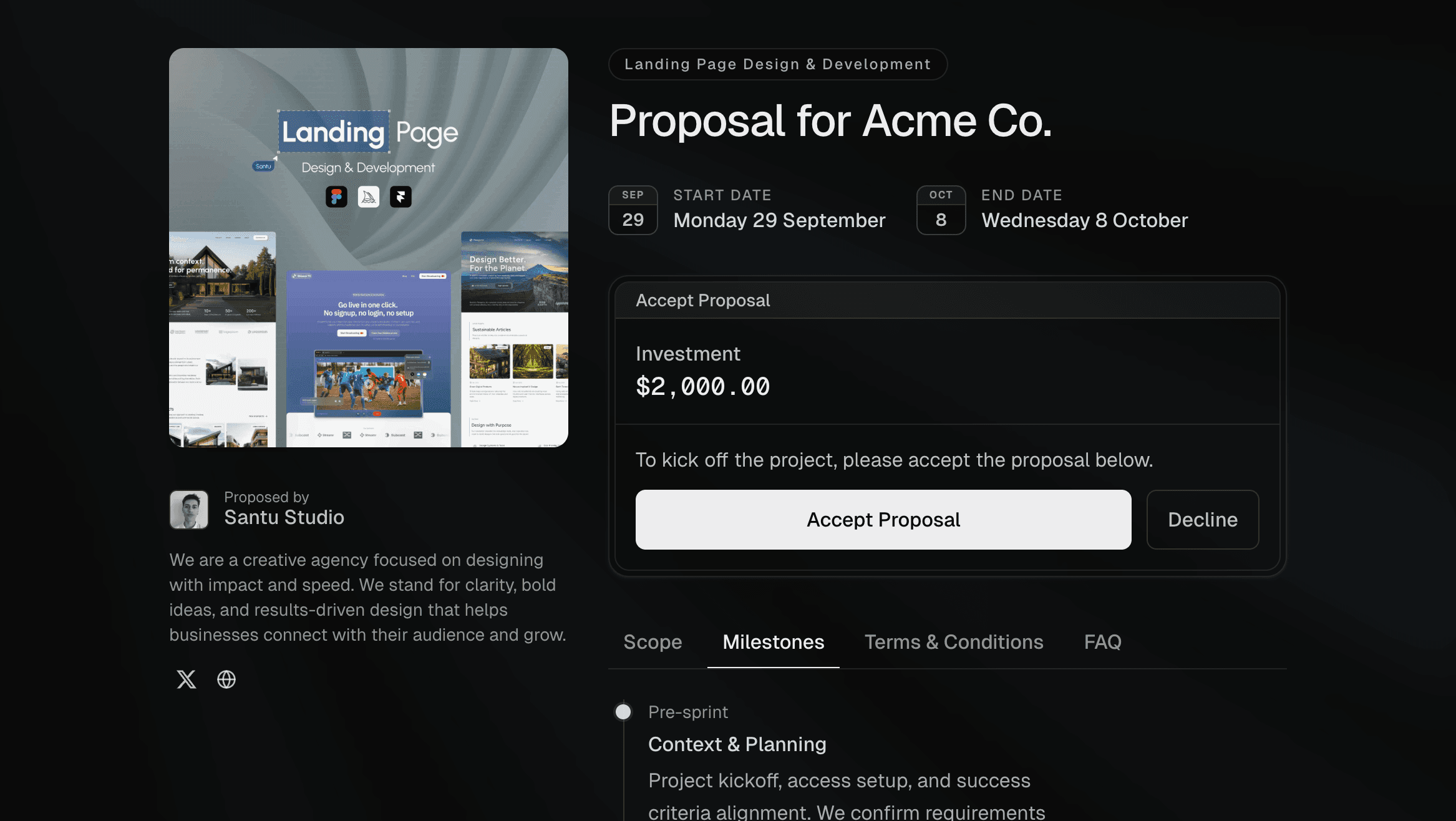 Demo proposal preview